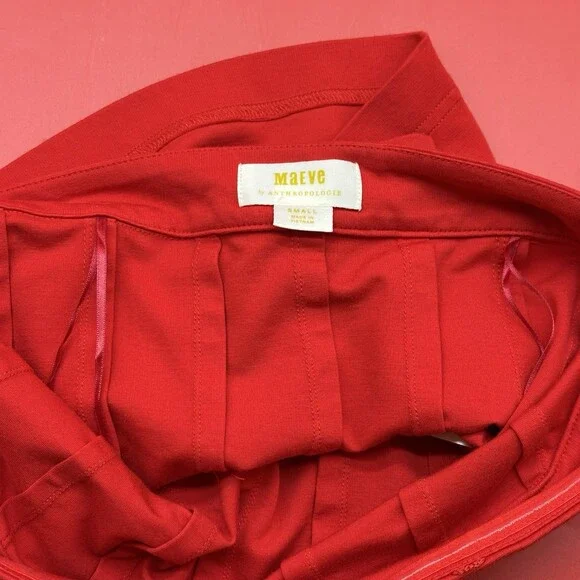 Anthropologie Maeve Fontana Size Small Red Flared Tube Top Strapless Summer Top - Picture 9 of 9